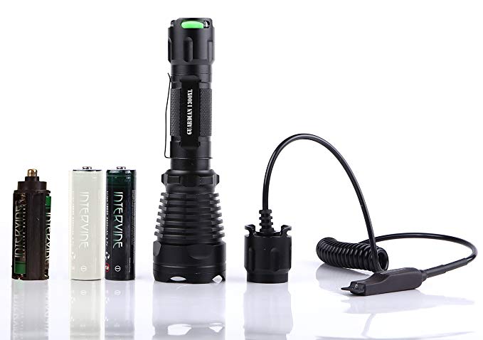 Internova Guardian 1300 Professional Series Ultra Bright Rechargeable Tactical LED Flashlight with Remote Pressure Switch and BrightStart Technology (1300XL LE)