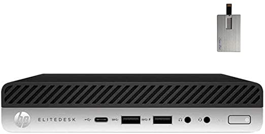 2020 HP EliteDesk 705 G4 Desktop Mini Computer, AMD Ryzen 5 PRO 2400GE Processor, 24GB RAM, 1TB SSD, AMD Radeon RX Vega 11 Graphics, Keyboard, USB Type-C, Windows 10 Pro, 32GB Snow Bell USB Card