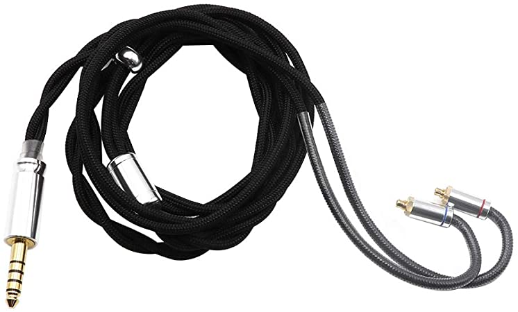 Linsoul LSC08 6N OCC Single Crystal Copper HiFi Earphone Cable for AK100, AK120, AK240, DP-X1, DP-X1A, FIIO X5III, XDP-300R, KANN, BQEYZ Spring1 (MMCX-4.4, Black)