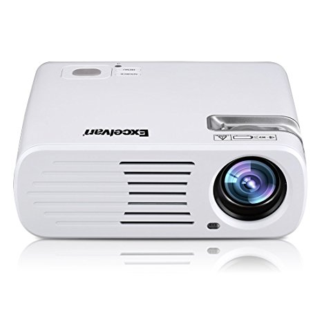 Excelvan 2600 Lumens LED Projector Multimedia Home Cinema Theater 800480RGB USB/AV/HDMI/ATV/VGA (White)