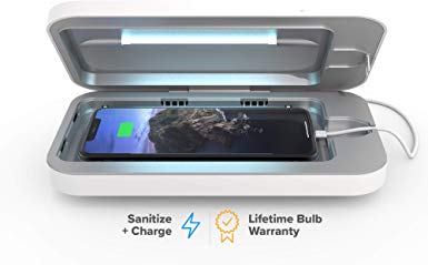 PhoneSoap 3 UV Smartphone Sanitizer & Universal Charger | Patented & Clinically Proven UV Light Disinfector | (White)