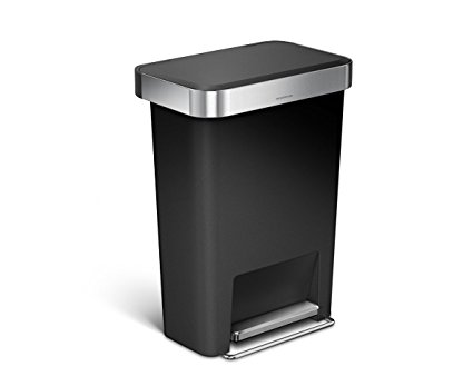 simplehuman Liner Pocket Bin, Black, 45 Litre