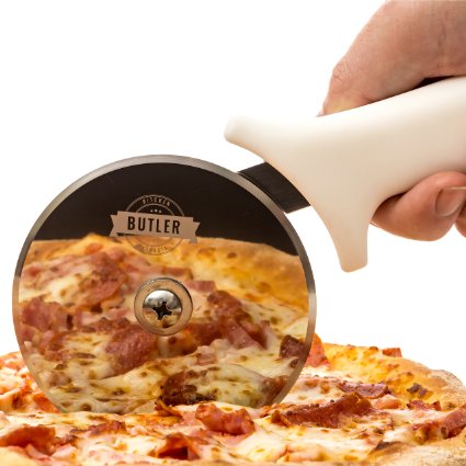 Pizza Cutter Large Professional Heavy Duty Sharp Stainless Steel Wheel Dishwasher Safe Easy to Clean