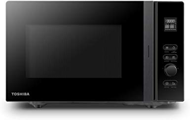 Toshiba Microwave Oven 20L MV-AM20T(BK) 850W with 12 Auto Programmed Cooking, Upgraded Easy-Clean Enamel Cavity, Weight/Time Defrost, digital Microwave with Position Memory Turntable-Black