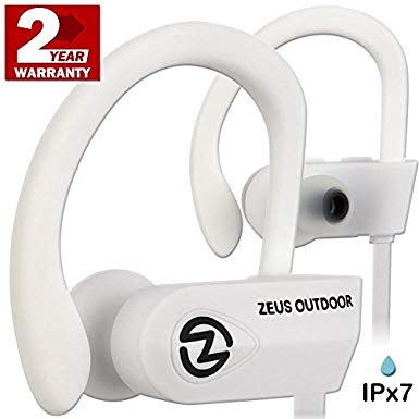 Wireless Bluetooth Headphones Zeus IMPROVED 2017 - Best Wireless Earbuds w/ Mic Noise Cancelling - Workout Headphones - Running Headphones - Sport Headphones - IPX7 Waterproof Headphones for Women Men