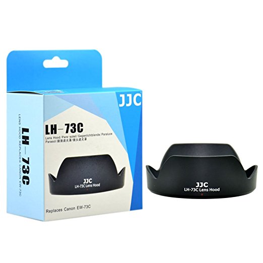 JJC LH-73C Lens Hood Shade for Canon EF-S 10-18mm f/4.5-5.6 IS STM Lens Replaces EW-73C (Black)