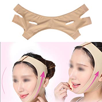 Face Lift Up Belt Facial Slimming Mask Thin Neck Sleeping Face-Lift Reduce Double Chin Bandage(M)