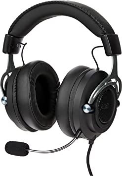 AOC Gaming GH200 Wired Gaming Headset with 2.0 Stereo Sound, Built-in Detachable Microphone, Premium Protein Leather, Integrated Control Panel and 3.5 mm Cable Connection