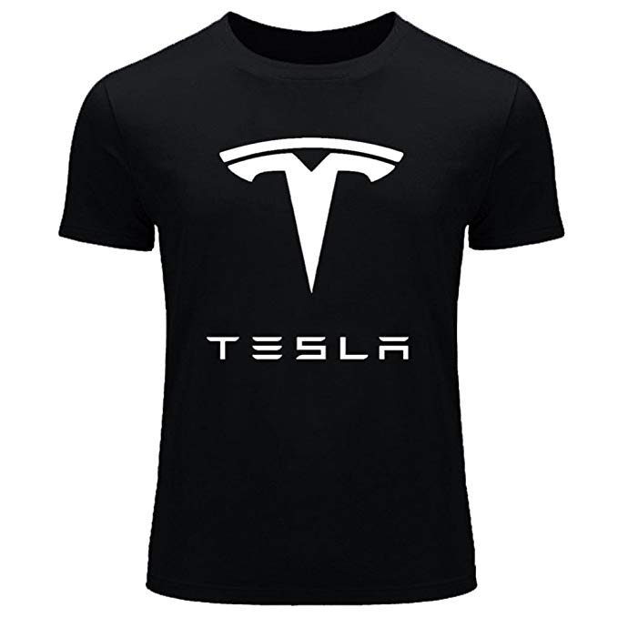 Tesla Mens Printed Short Sleeve Tops t Shirts