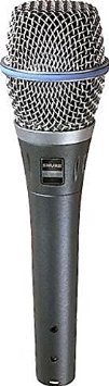 Shure BETA 87A Supercardioid Condenser Microphone for Handheld Vocal Applications