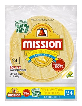 Mission, 6 Inch Yellow Extra Thin Corn Tortilla, 24 ct, 16 oz