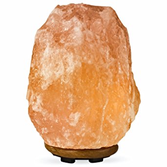 Sol Wellness Himalayan Salt Lamp - Best Premium Quality Natural Pink Salt Glow Light With Bulb And Dimmer - Handcrafted with Wood Base & Adjustable Brightness Control - 6" to 11" 6lbs to 11lbs