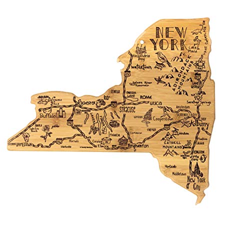 Totally Bamboo New York State Destination Bamboo Serving and Cutting Board