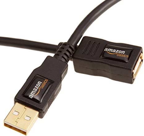 AmazonBasics USB 2.0 Extension Cable - A-Male to A-Female, 9.8 Feet (3 Meters), 10-Pack