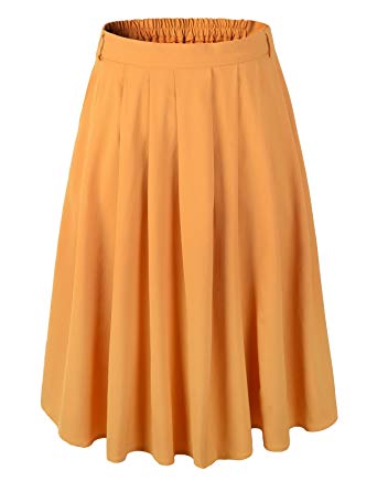 1950s Vintage Rockabilly Swing A-line Pleated Skirt