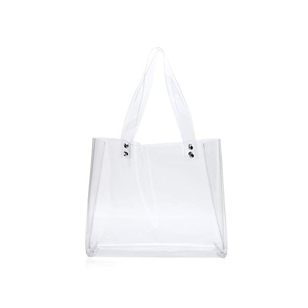 Lam Gallery Womens Clear Tote Bag for Work Plastic PVC Purse Handbags