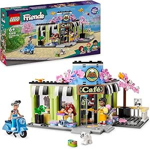 LEGO Friends Le Café de Heartlake City - Jouet pour Enfants - Pâtisserie à Construire - Loisir Créatif et Idée de Cadeau pour Les Filles et Les Garçons dès 6 Ans - 3 Mini-poupées et Un Chien 42618