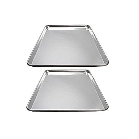 Winware (ALXP-1318) Commercial Half Size Sheet Pans, Set of 2 (13-Inch x 18-Inch, Aluminum)