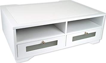 Victor W1130 Pure White Wood Printer Stand