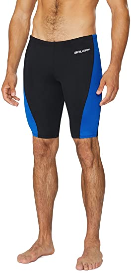 Baleaf Men's Durable Training Polyester Jammer Swimsuit