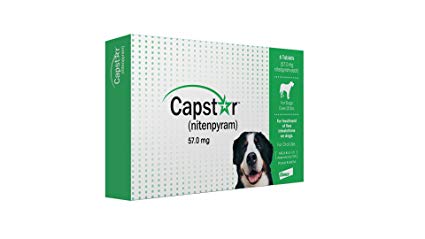 Novartis Capstar Flea Tablets for Dogs, 6 Count, Over 25 lbs, Green