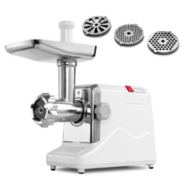 Meat Grinder Electric 26 HP 2000 Watt Industrial Heavy Duty Professional Commercial Home Sausage Stuffer Maker Food Mincer Slicer Mills Mixer with 3 Cutting Blades and Attachment Tool