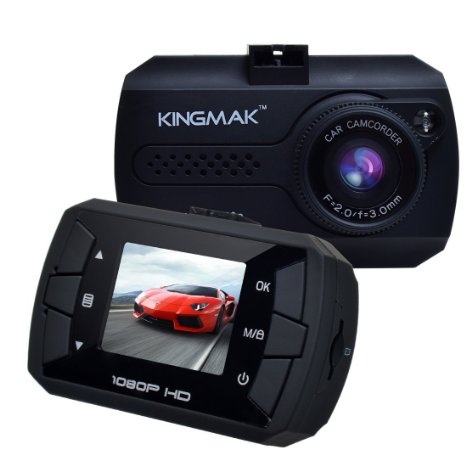 Kingmak Mini Full HD 1080P Car Dash Camera DVR Dashboard Cam with G-Sensor, Motion Detection, Loop Recording, Free C10 8GB SD Card