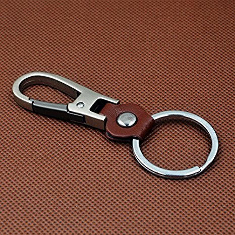 Jzcky Shzrp Leather Valet Key Chain for Men and Women,Smart Gift Idea (Chrome)