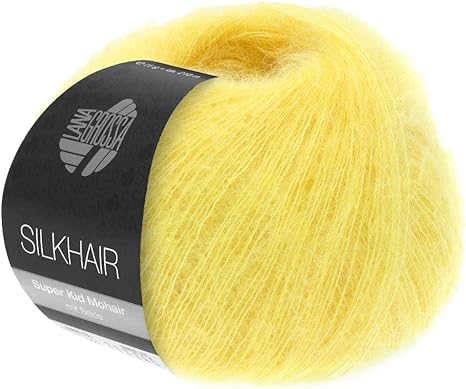 Lana Grossa Silkhair, 158 Yellow Yarn