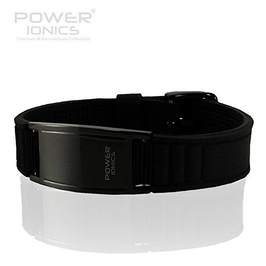 Power Ionics Titanium Power 2000 Ionics Bracelet Band Balance Black/Black Plate