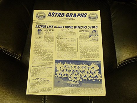 1966 HOUSTON ASTROS 2ND YEAR AND FIRST EVER TEAM NEWSLETTER