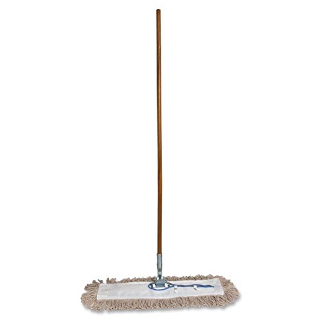 Genuine Joe GJO54101 Lightweight Dust Mop with Handle, 24" Width