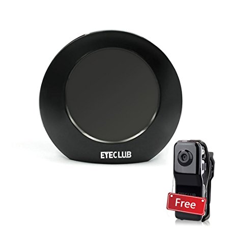 Eyeclub Wi-Fi Hidden Camera Spy Wireless Alarm Clock [with One More Mini DV], Bright Black