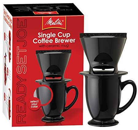 Melitta 64012 1 Cup Pour-Over Coffee Brewer With Mug