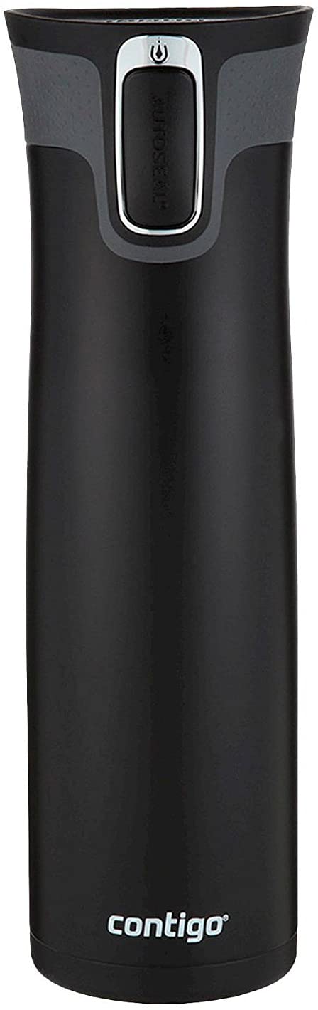 Contigo Autoseal West Loop Vacuum Insulated Travel Mug with Easy-Clean Lid, 24oz, Matte Black