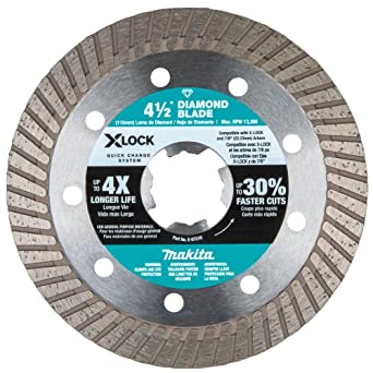 Makita X-Lock 4-1/2 inches Turbo Rim Diamond Blade For Masonry Cutting