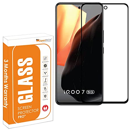 OpenTech® Tempered Glass Screen Protector Compatible for iQOO 7 5G / iQOO 7 Legend 5G with Edge to Edge Coverage and Easy Installation kit