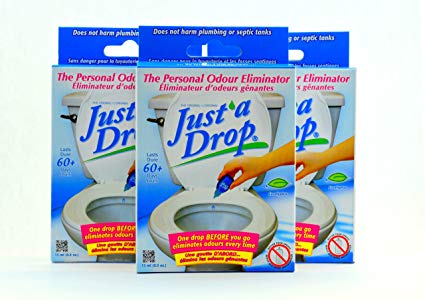 Just A Drop - The Natural Toilet Odor Neutralizer - 15 ml - 3 Pack