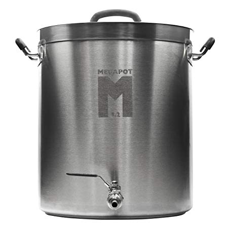 Northern Brewer - Megapot 1.2 Homebrew Stainless Steel Brew Kettle Stock Pot For Beer Brewing (Kettle with a Valve, 8 Gallon/32 Quarts)