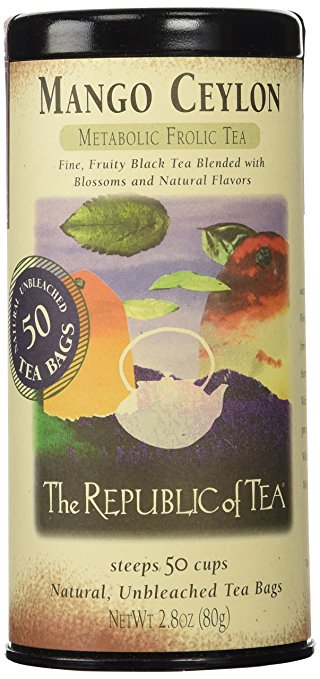 The Republic of Tea, Mango Ceylon, Metabolic Frolic Tea, 50 Tea Bags
