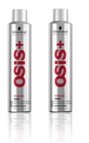 Schwarzkopf OSiS Freeze Finish 2 Strong Hold Hairspray, Aerosol, 15 oz., Pack of 2