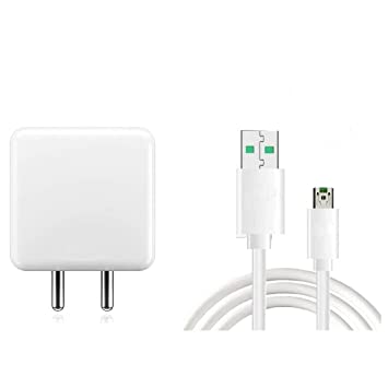 Syncwire 5V/4A vooc Flash Power Adapter Wall Charger with Micro USB 7 pin vooc superfast Data sync Charger Cable Compatible with Oppo f11/ f11 pro & All Oppo Smartphone- White