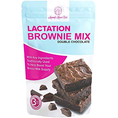 Lactation Brownie Mix Breastfeeding Supplement - Double Chocolate Breast Milk Support Snack Alternative to Lactation Cookies to Boost Breastmilk Supply Increase - 16 Ounces