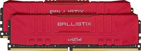 Crucial Ballistix 3200 MHz DDR4 DRAM Desktop Gaming Memory Kit 32GB (16GBx2) CL16 BL2K16G32C16U4R (RED)