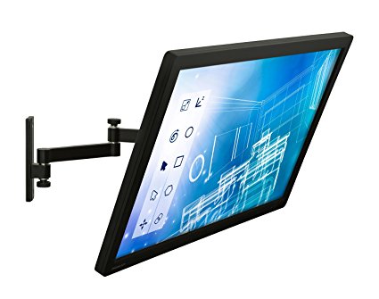 Mount-It! MI-404 Computer Monitor Wall Mount Arm, Full Motion Tilting Arm For Single Flat Panel LCD, LED Displays Fits Monitors up to 30 Inches, VESA 75 and 100 Compatible, 33 lb Capacity Black