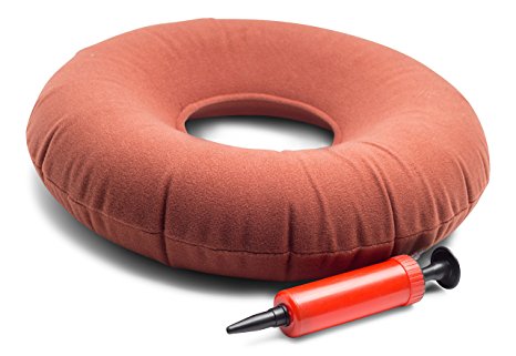 ComfyCloud Donut Cushion Inflatable Ring Cushion - Hemorrhoid Treatment, Bed Sores, Coccyx & Tailbone Pain, Pilonidal Cyst, Perineal Pain, Child Birth, Prostatitis