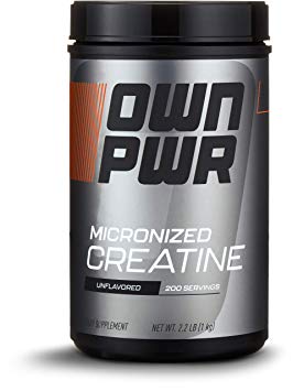OWN PWR Micronized Creatine Monohydrate Powder, Unflavored, 1000g, 200 servings