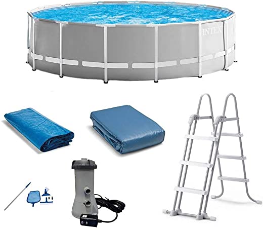 Intex 15ft x 48in Prism Swimming Pool Set w/Ladder, Cover and Maintenance Kit