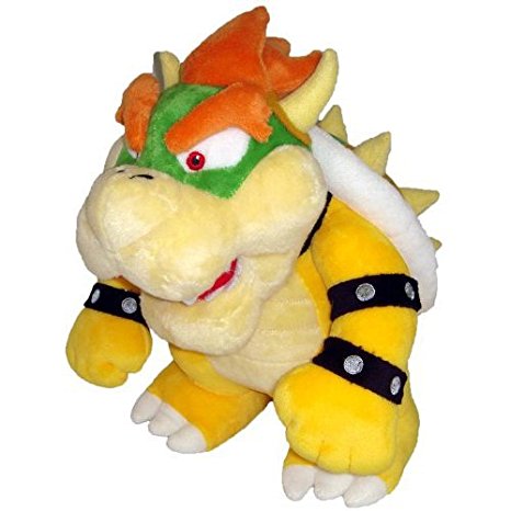 Nintendo Official Super Mario Bowser Plush, 10"