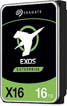 Seagate Exos X16, 16TB, Enterprise Internal Hard Drive, SATA, 3.5", for Business and Data Centre (ST16000NM002G)